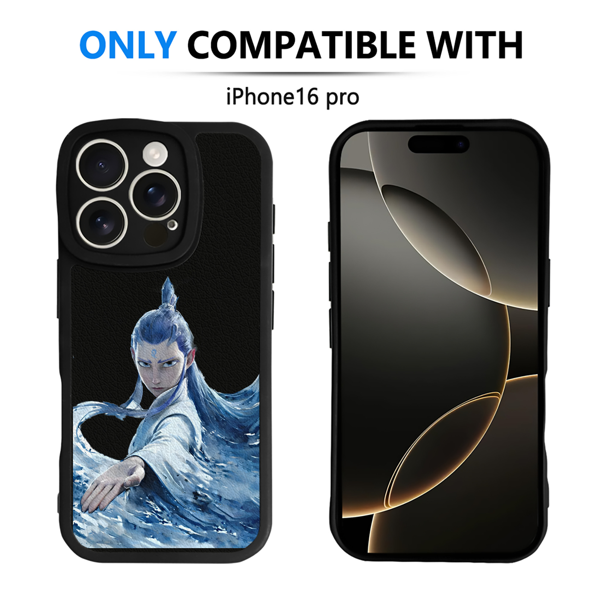 （画像用） Ne Zha 2 ナタ 魔童の大暴れ 【iPhone 16シリーズ対応】シリコンスマホケース（レザー調） 材質：シリコン